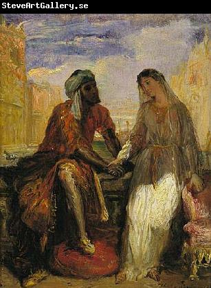 Theodore Chasseriau Othello and Desdemona in Venice